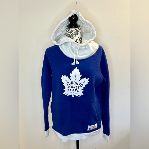 Mitchell & Ness Blue Oversized Hoodie - Picture 1 of 5